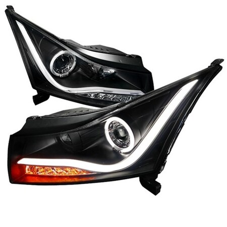 Overtime LED Halo Projector Headlight for 11 to Up Chevrolet Cruze, Black - 13 x 27 x 28 in. OV2654225